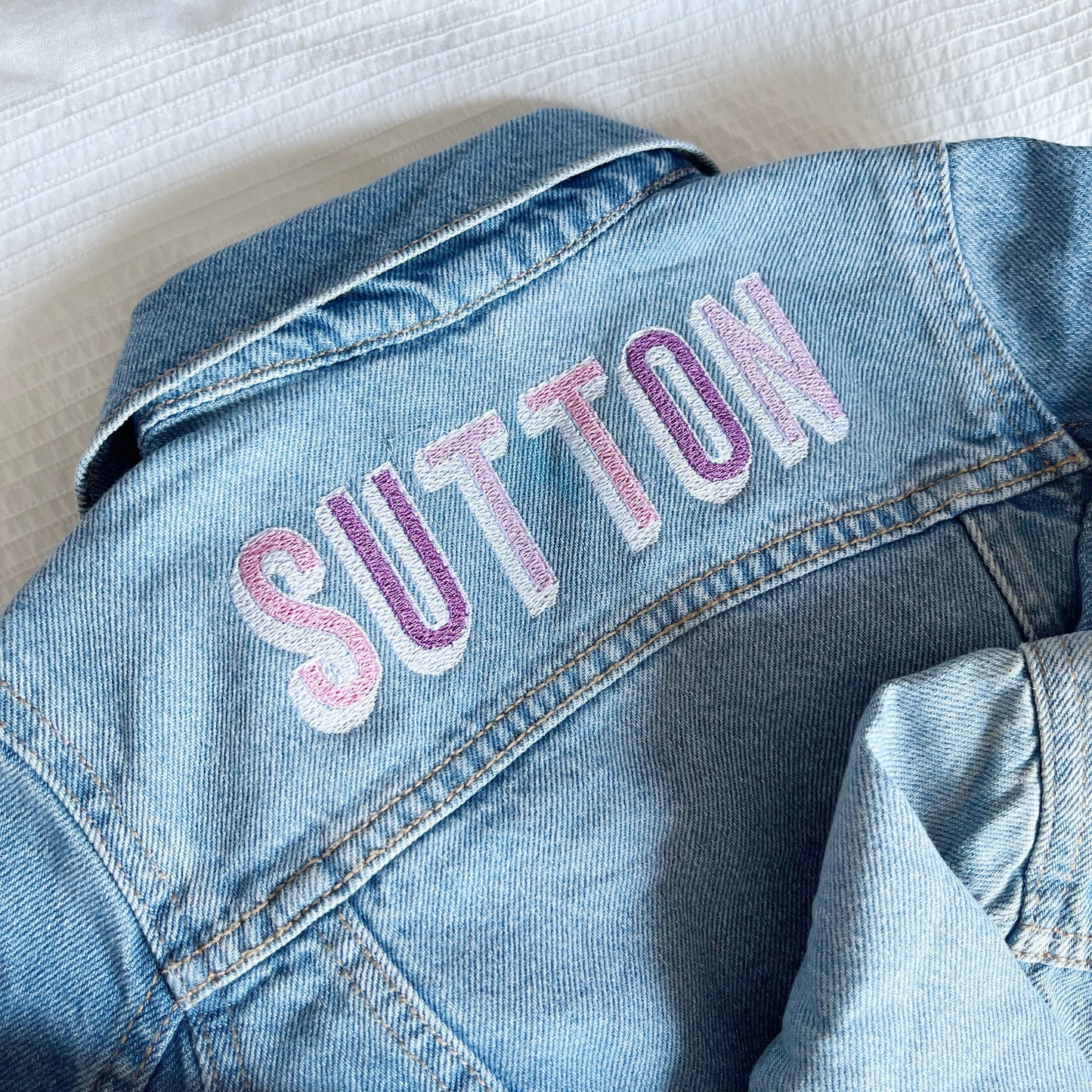 Custom Embroidered Womens Denim Jacket