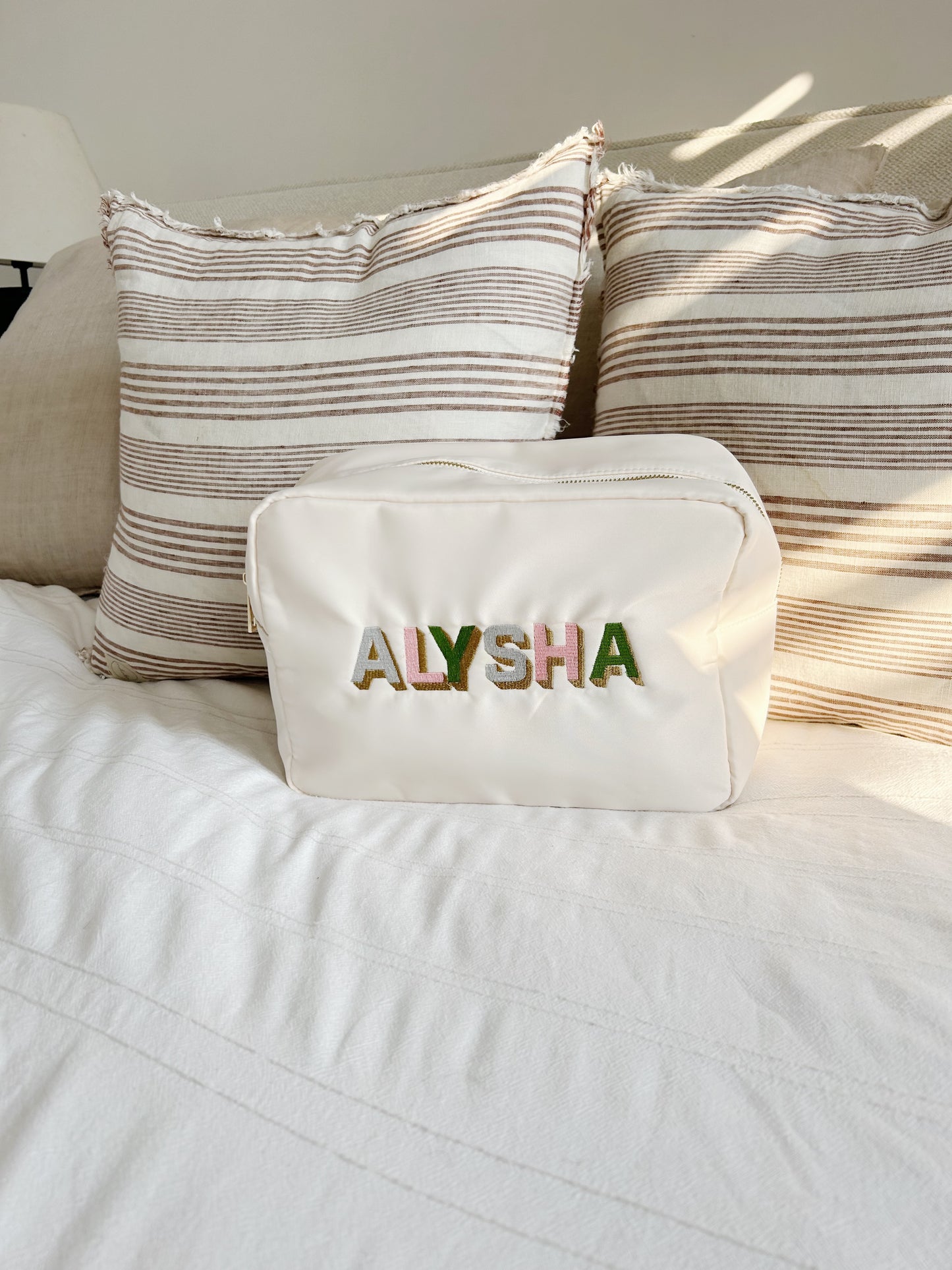 Custom Embroidered Nylon Pouch, Extra-Large
