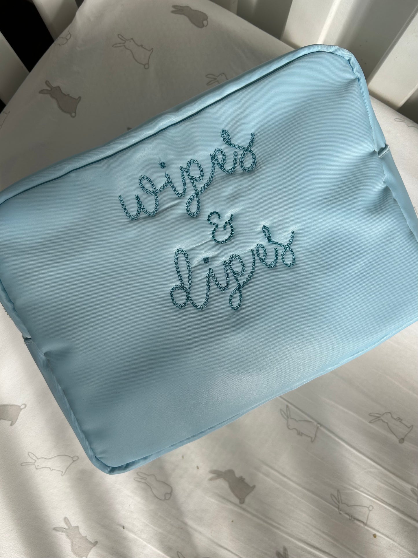 Custom Embroidered Nylon Pouch, Extra-Large