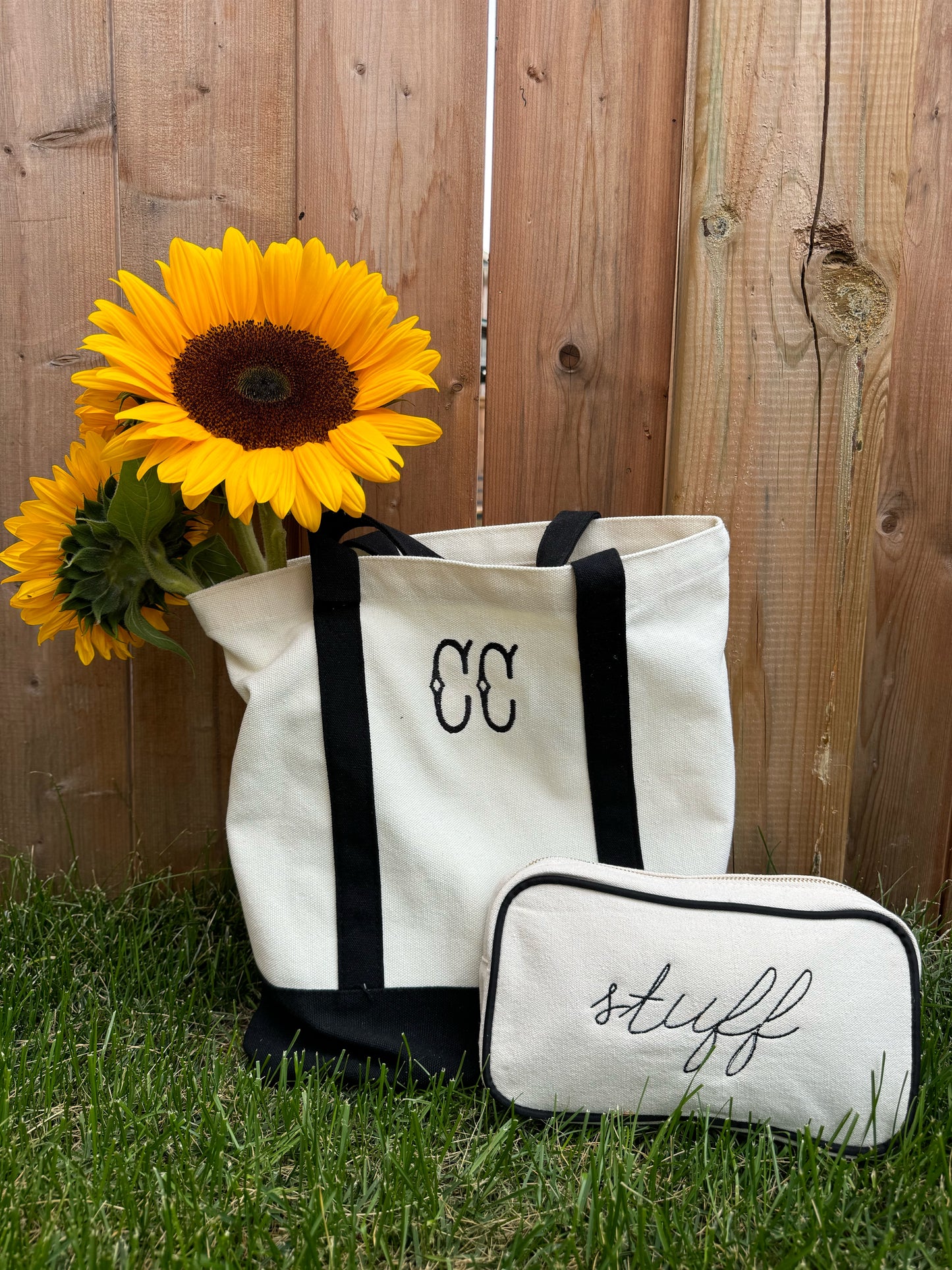 Custom Embroidered Canvas Boat Tote