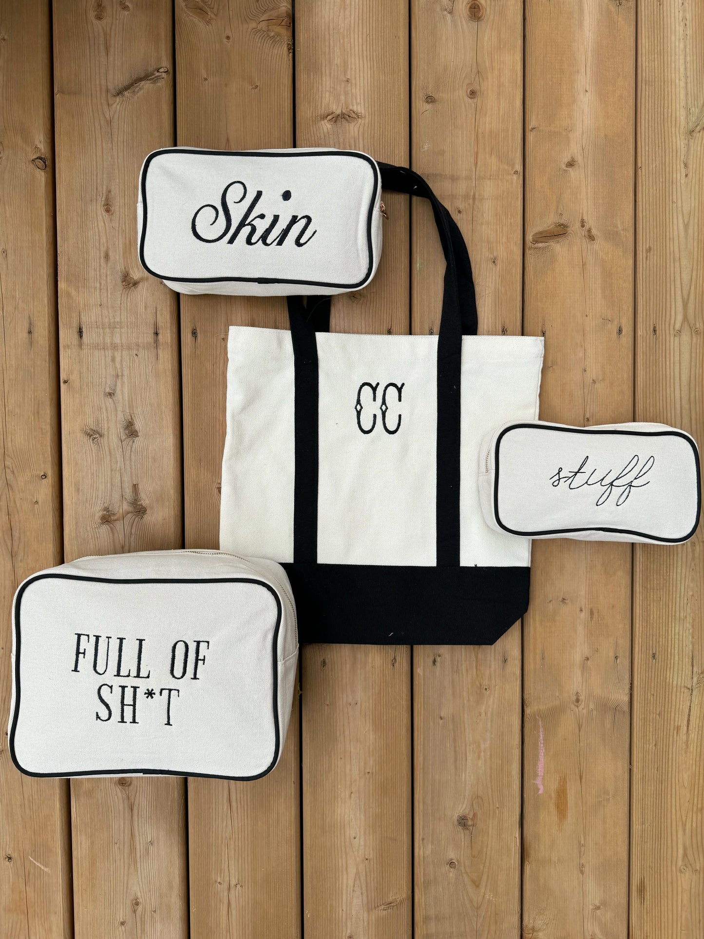 Custom Embroidered Canvas Boat Tote