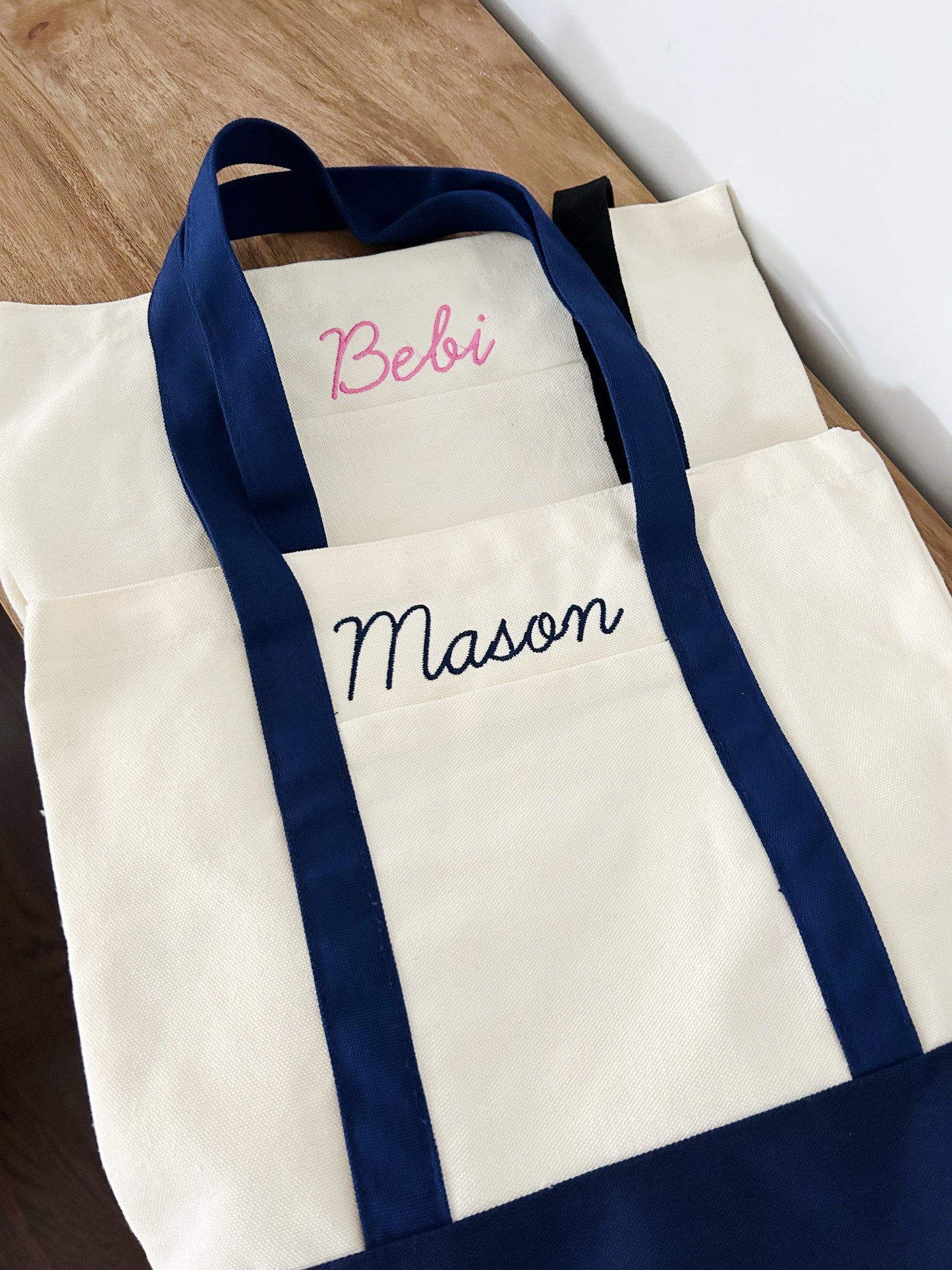 Custom Embroidered Canvas Boat Tote