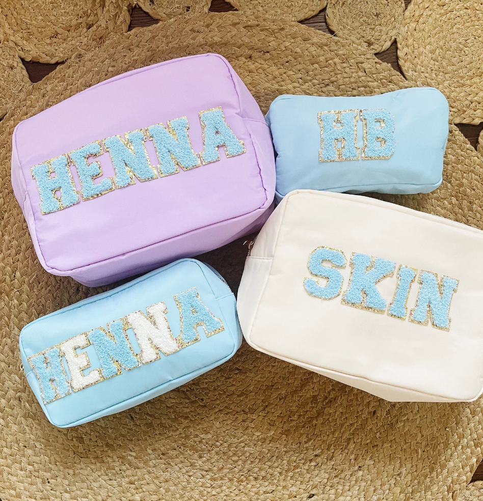 Customizable Large Nylon Pouch with Patches