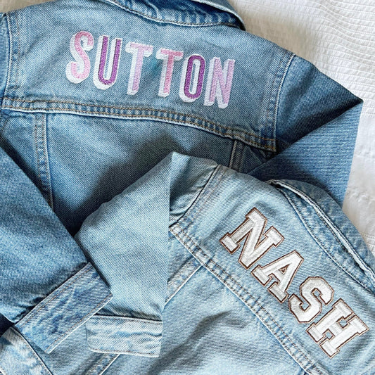 Custom Embroidered Kids Denim Jacket