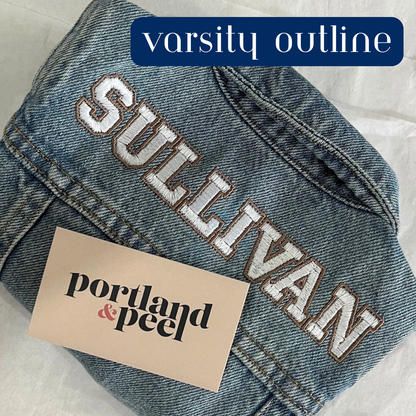 Custom Embroidered Kids Denim Jacket