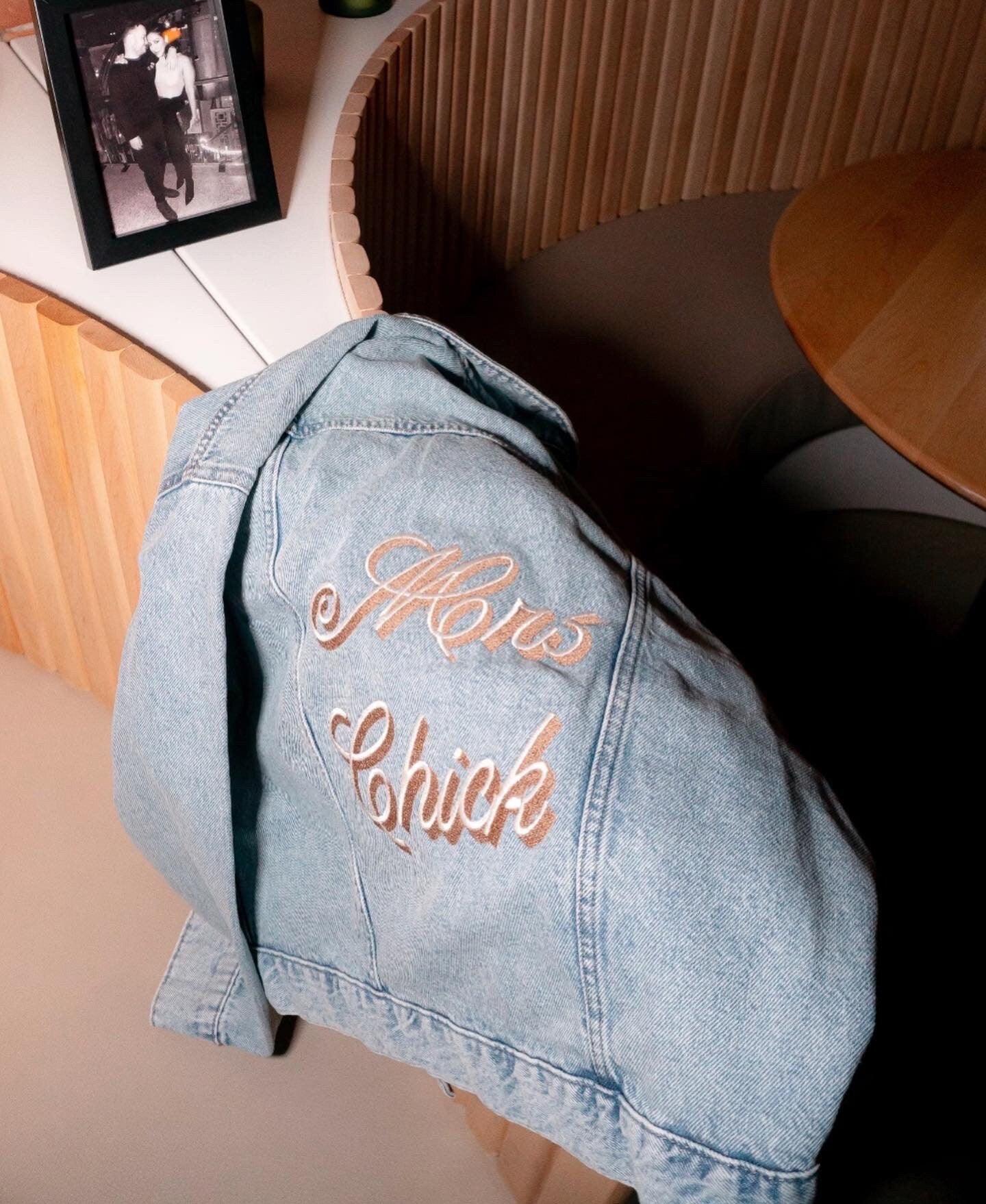 Future Mrs. Bridal Embroidered Denim Jacket