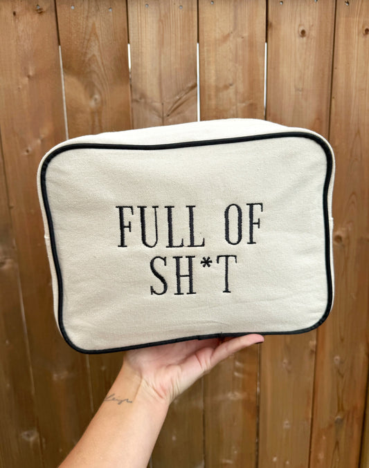 Custom Embroidered Canvas Pouch, Extra-Large