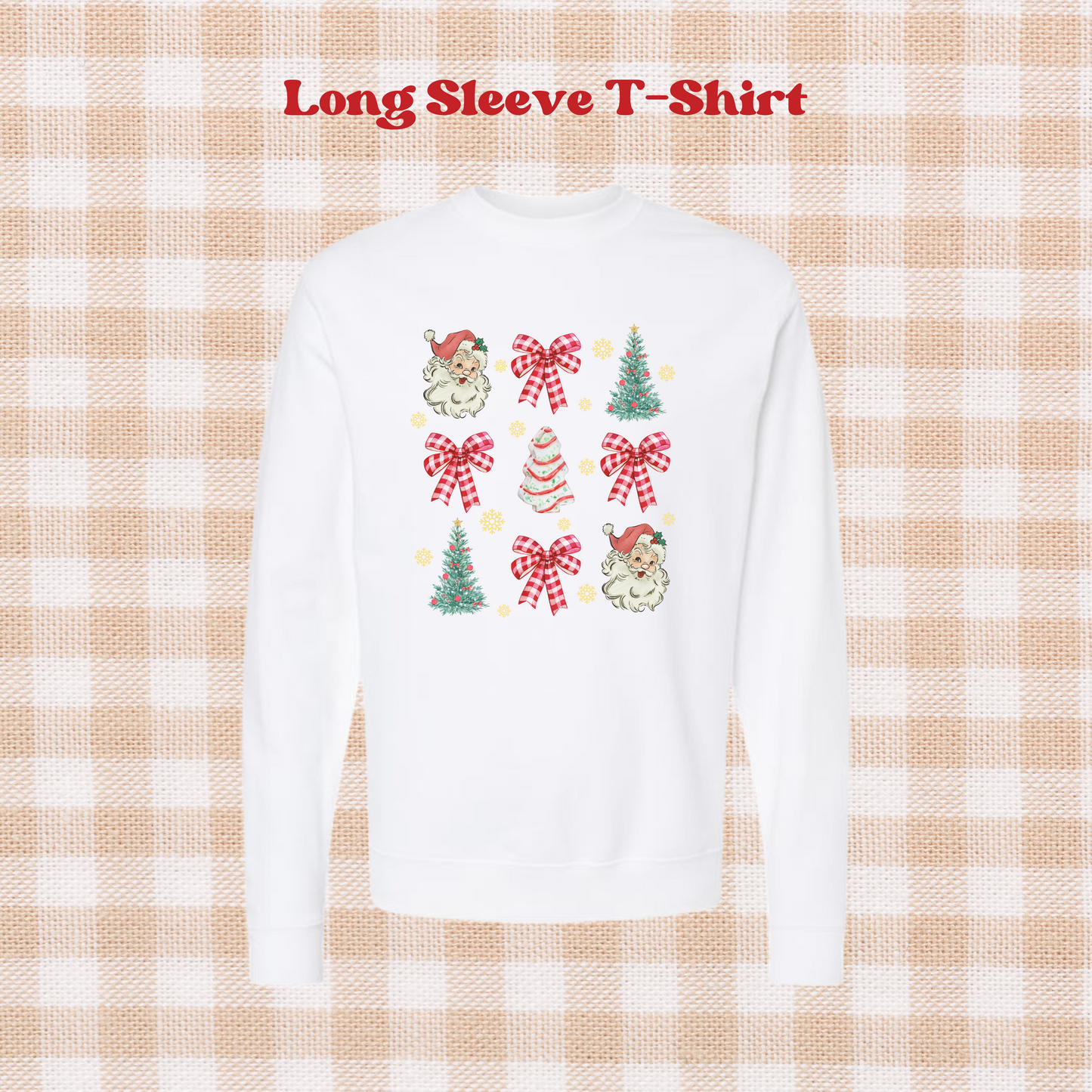 Coquette Bows and Santa Christmas Sweatshirt