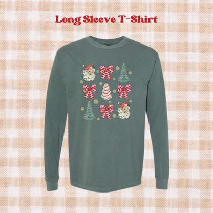 Coquette Bows and Santa Christmas Sweatshirt