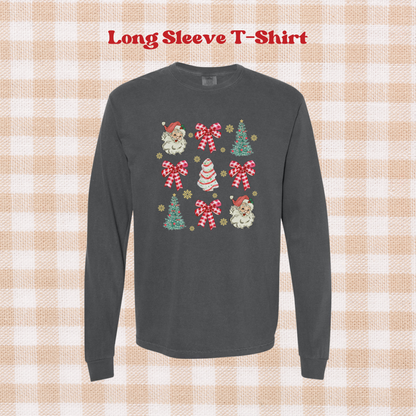 Coquette Bows and Santa Christmas Sweatshirt