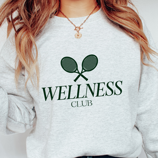 Wellness Club Tennis Rackets Crew Neck Sweatshirt